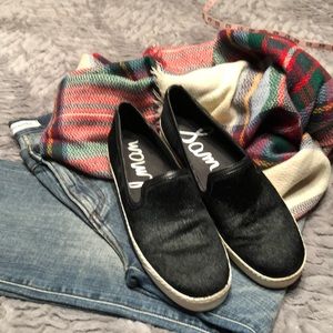 Sam Edelman Black Hair-calf Sneakers